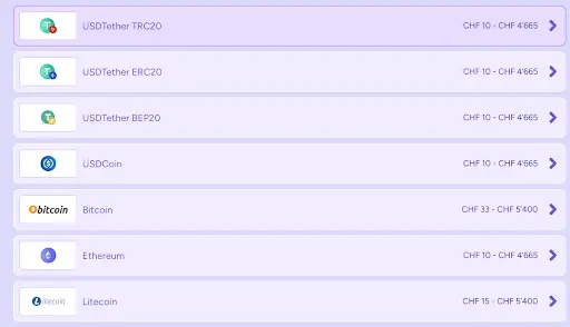SpinBara Casino Einzahlungsoptionen mit USDT, Bitcoin, Ethereum, Litecoin